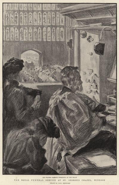 El servicio fúnebre real en la Capilla de San Jorge, Windsor de Charles Paul Renouard